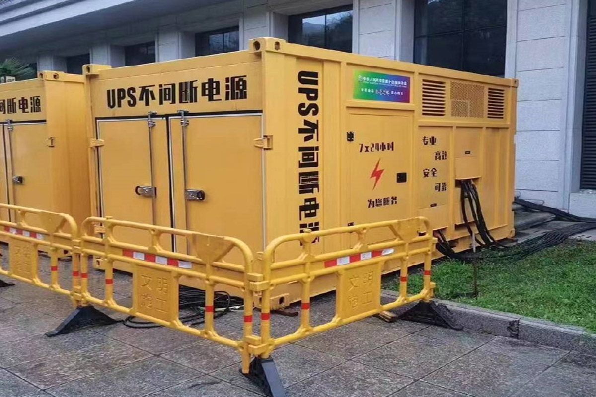 天镇发电机租赁施工现场