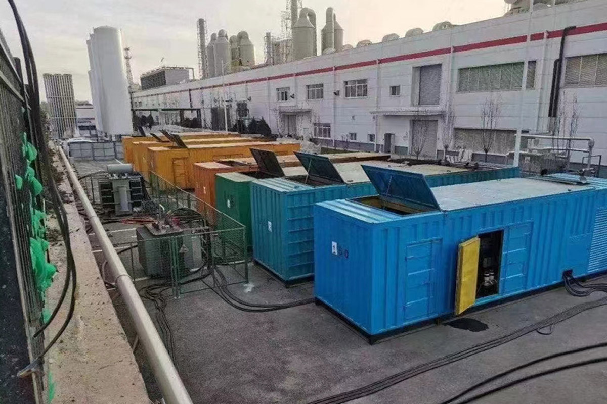 天镇发电机租赁施工现场